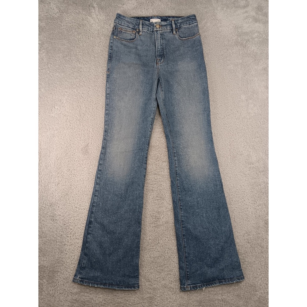 Good American Jeans Women 6 (28x34.5) Good Classic Bootcut High Rise Distressed